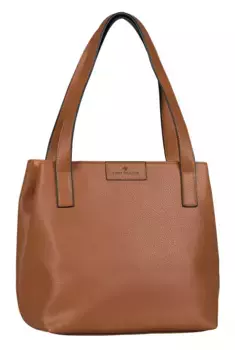 Сумка-шоппер TOM TAILOR "Miri zip", из нескользящей искусственной кожи, с практичными плоскими ручками, коричневый