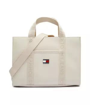 Сумка шоппер Tommy Jeans маленькая с длинным ремнем в комплекте, экрю