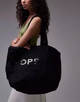 Сумка-шоппер Topshop черного цвета