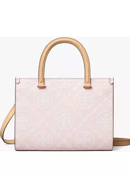 Сумка-шоппер Tory Burch T Monogram, розовый