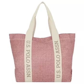 Сумка шоппер U.S. Polo Assn. Straw 03 Tasche L 38см, цвет rose