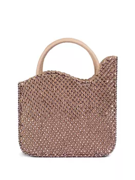 Сумка-шоппер, украшенная стразами Le Silla, нейтральный