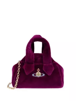 Сумка-шоппер Vivienne Westwood с вышитым узором Orb, фиолетовый