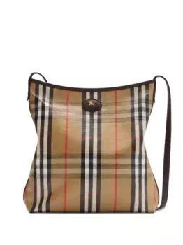 Сумка-шоппер в клетку Highlands BURBERRY, нейтральный