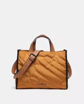 Сумка-шоппер Wonderland из переработанных материалов с янтарной стежкой Abbacino, желтый