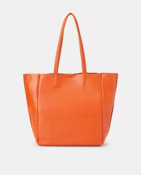 Сумка-шоппер XL из воловьей кожи цвета мандарина Munich, оранжевый