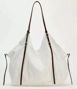 Сумка-шоппер Zara Broderie Anglaise, белый