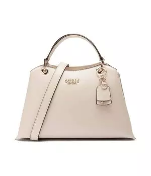 Сумка шоппер женская Guess Evaine с брелком, бежевый