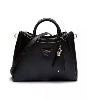 Сумка шоппер женская Guess Jazlynn с брелком, черный