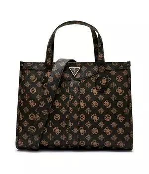 Сумка-шоппер женская Guess с монограммой логотипа , коричневый
