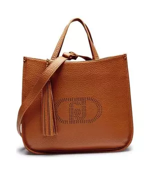 Сумка-шоппер женская Liu Jo с логотипом, коричневый