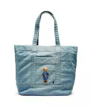 Сумка-шоппер женская Polo Ralph Lauren из джинсовой ткани, синий