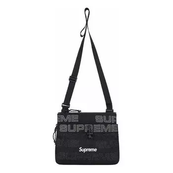 Сумка side bag 'black grey' Supreme, черный