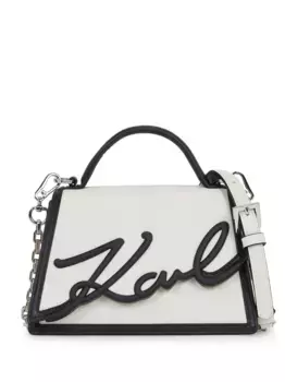 Сумка Signature с верхней ручкой KARL LAGERFELD, белый