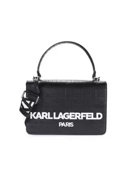 Сумка Simone с тиснением под крокодила Karl Lagerfeld Paris, цвет Black Logo