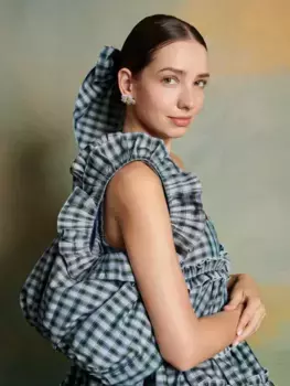 Сумка Sister Jane Arabella Check Ruffle, синий