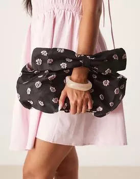 Сумка Sister Jane Rose Bells из жаккарда черного цвета, многоцветная