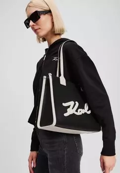 Сумка SKUARE TOTE GRAINY KARL LAGERFELD, серый