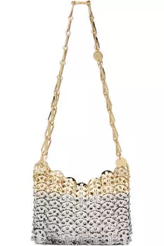 Сумка Skyline Iconic Nano 1969 из серебра и золота Rabanne