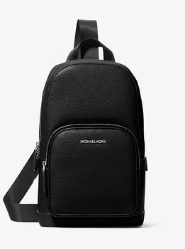 Сумка-Слинг Cooper из шагреневой кожи Michael Kors, черный