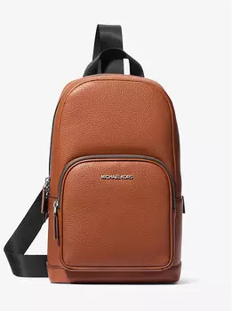 Сумка-Слинг Cooper из шагреневой кожи Michael Kors, коричневый