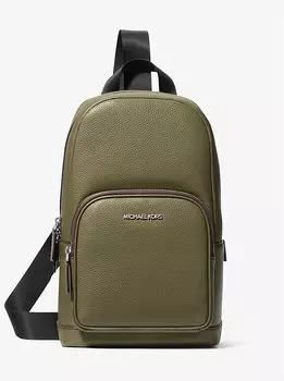 Сумка-Слинг Cooper из шагреневой кожи Michael Kors, зеленый