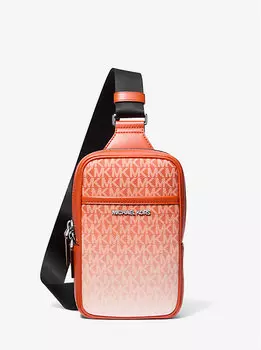 Сумка-Слинг Cooper Medium с логотипом ombre Michael Kors, красный