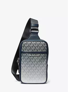 Сумка-Слинг Cooper Medium с логотипом ombre Michael Kors, синий