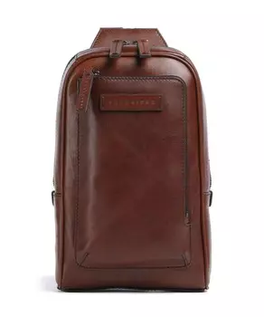 Сумка-Слинг filippo из мелкозернистой яловой кожи. The Bridge, коричневый