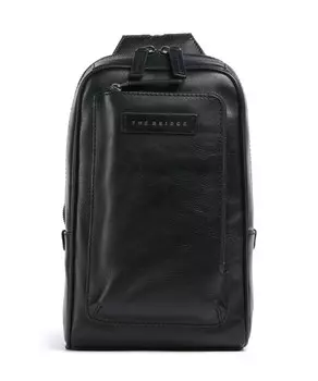 Сумка-Слинг filippo из мелкозернистой яловой кожи. The Bridge, черный