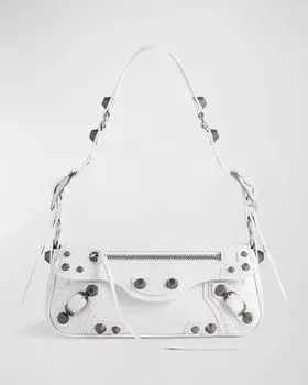 Сумка-слинг Le Cagole XS Balenciaga, цвет Optic White
