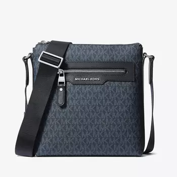 Сумка-слинг Michael Kors Hudson Medium Signature Logo Crossbody, синий