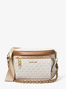 Сумка-слинг Slater Medium Signature с логотипом Michael Kors, ванильный