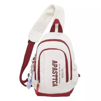 Сумка-слинг унисекс Deli Bear, Бело-красный с подвеской