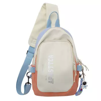 Сумка-слинг унисекс Deli Bear, Белый оранжевый со шнурком