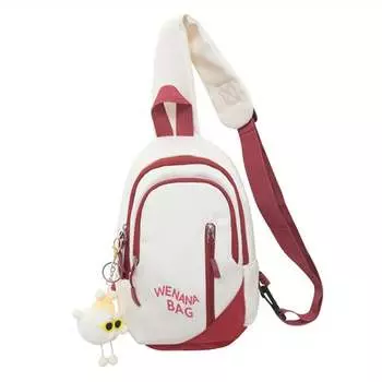 Сумка-слинг унисекс Zefer, Кулон бело-серый + желтый эльф