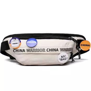 Сумка-слинг Warrior Nylon через плечо на одно плечо Tubas Unisex Black/Ecru