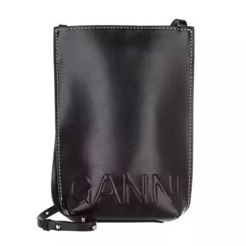 Сумка small crossbody Ganni, черный