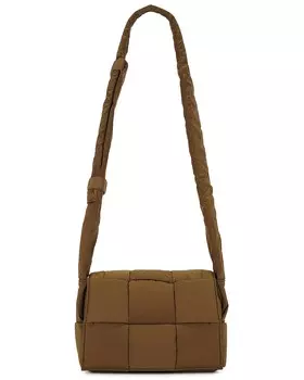Сумка Small Padded Tech Cassette Paper Nylon Bottega Veneta, цвет Mud