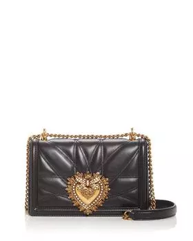 Сумка среднего размера Devotion из стеганой кожи наппа Dolce & Gabbana