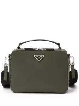 Сумка среднего размера из сафьяновой кожи Prada, зеленый