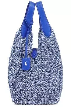 Сумка среднего размера Polo Ralph Lauren, bright blue & optic white