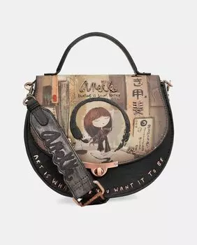 Сумка среднего размера с фантазийным принтом и ремнем через плечо Anekke, мультиколор