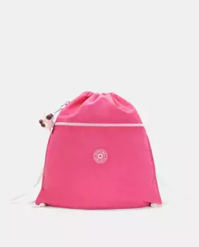 Сумка среднего размера с ручкой и застежкой на шнурок Kipling, розовый
