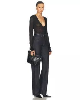 Сумка средней призмы Bottega Veneta, черный/золотой
