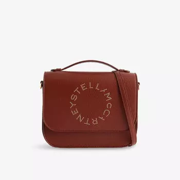 Сумка Stella Mccartney с клапаном и логотипом, бордовый