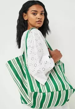 Сумка STRIPED BLEND SHOPPER Next, цвет green