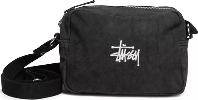 Сумка Stussy Canvas Side Pouch Washed Black, черный