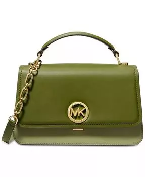 Сумка-сумка Delancey среднего размера на цепочке с верхней ручкой East West Michael Kors, зеленый