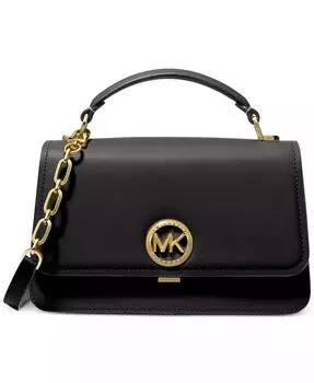 Сумка-сумка Delancey среднего размера на цепочке с верхней ручкой East West Michael Kors, черный